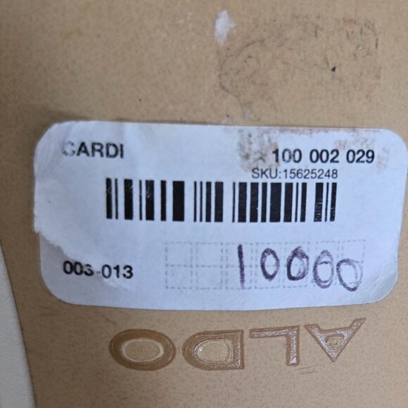 Aldo "Cardi" White Leather & Mesh Heel Sandal 6 NWT - Picture 10 of 10